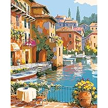 Amazon.com: QUITEDEW Paint by Number for Adults,Town Scenery